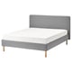 Option: TÄRNKULLEN Upholstered bed frame, Tibbleby beige/gray/Luröy, Full