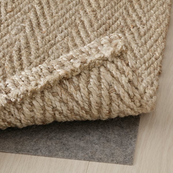 TÅGBILJETT Rug, flatwoven, natural/beige, 7 ' 10 "x9 ' 10 "