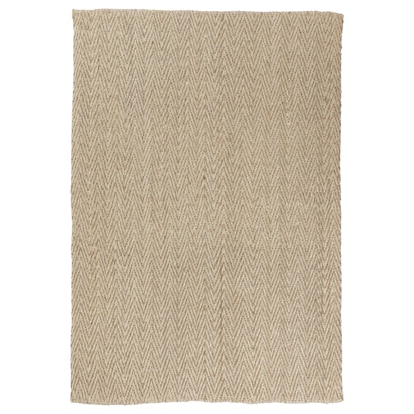 TÅGBILJETT Rug, flatwoven, natural/beige, 5 ' 3 "x7 ' 7 "