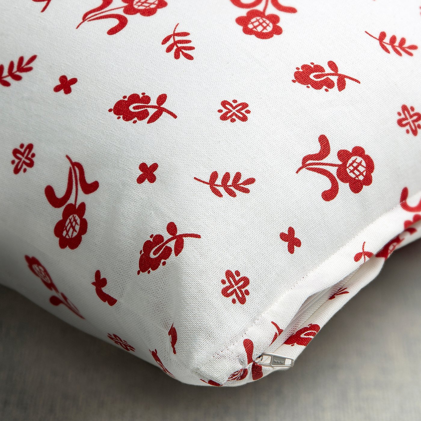 Cushion cover, white/floral pattern 4