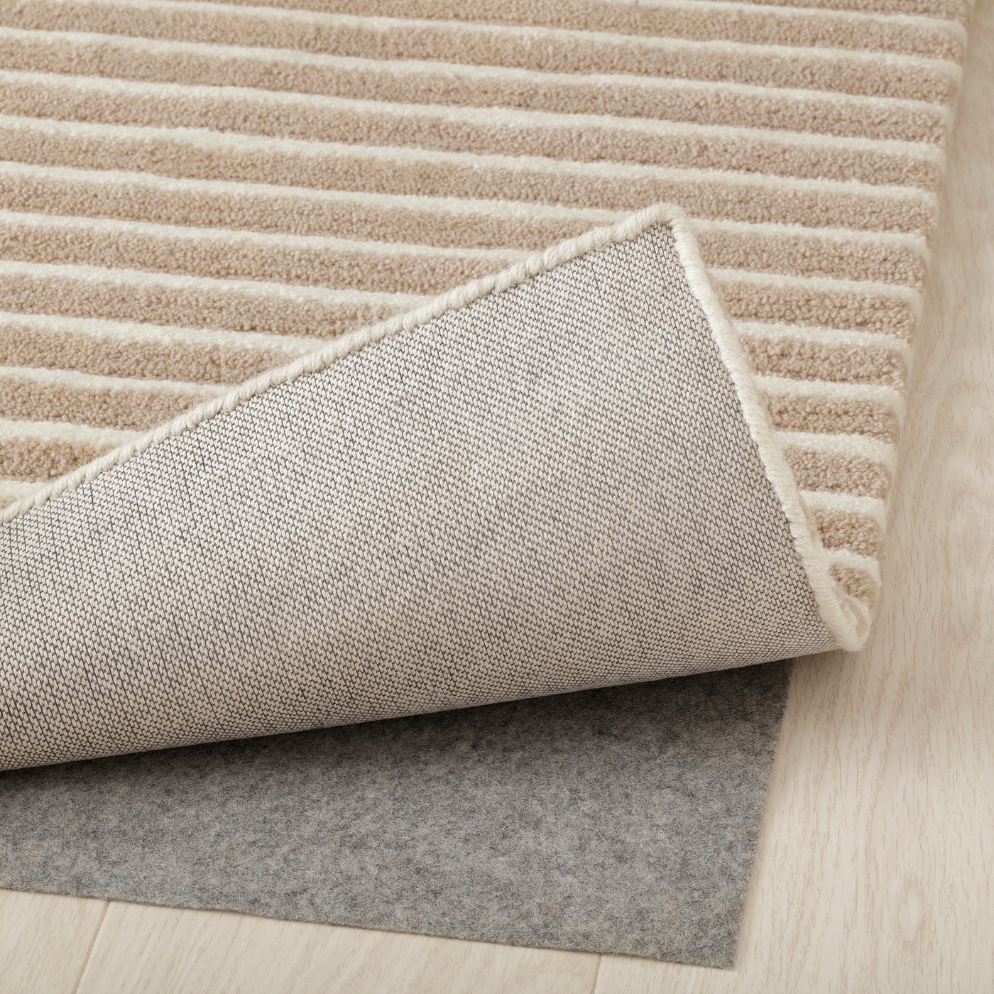 TÅGSPÅR Rug, high pile - white/beige 5 ' 7 "x7 ' 10 "