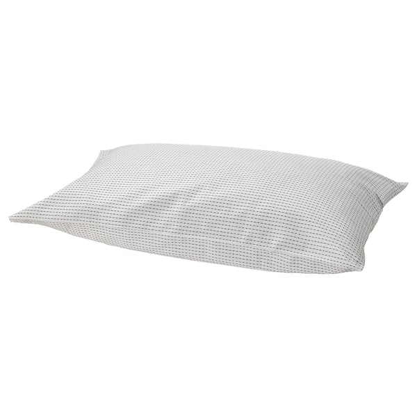 TÅGVECKLARE Pillowcase, white/dark gray, Queen