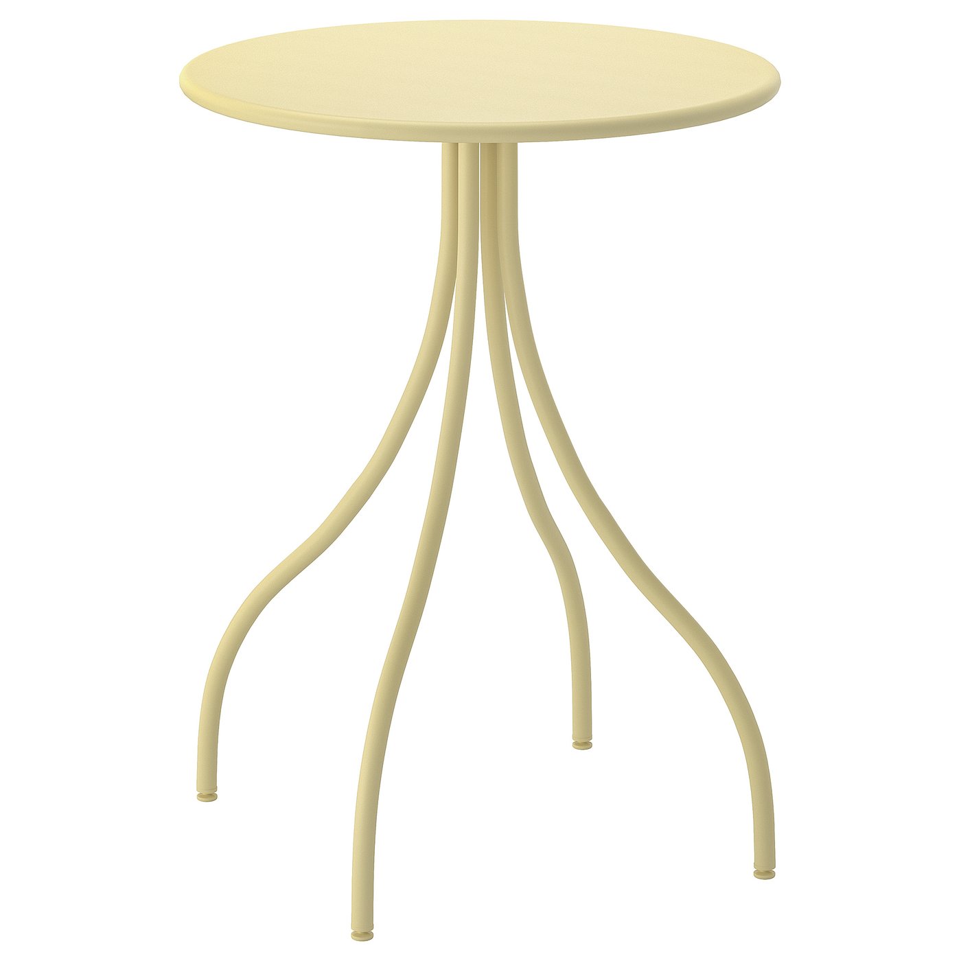 TÅNEBRO side table, indoor/outdoor/pale yellow, 181/8