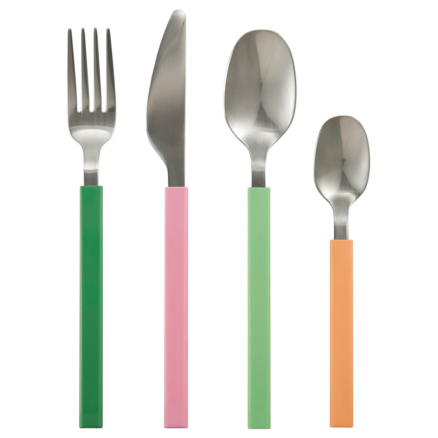 16-Piece Flatware Set, Multicolor