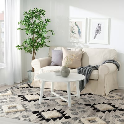 TANNISBY Rug, flatwoven, handmade/gray black, 7 ' 10 "x9 ' 10 "