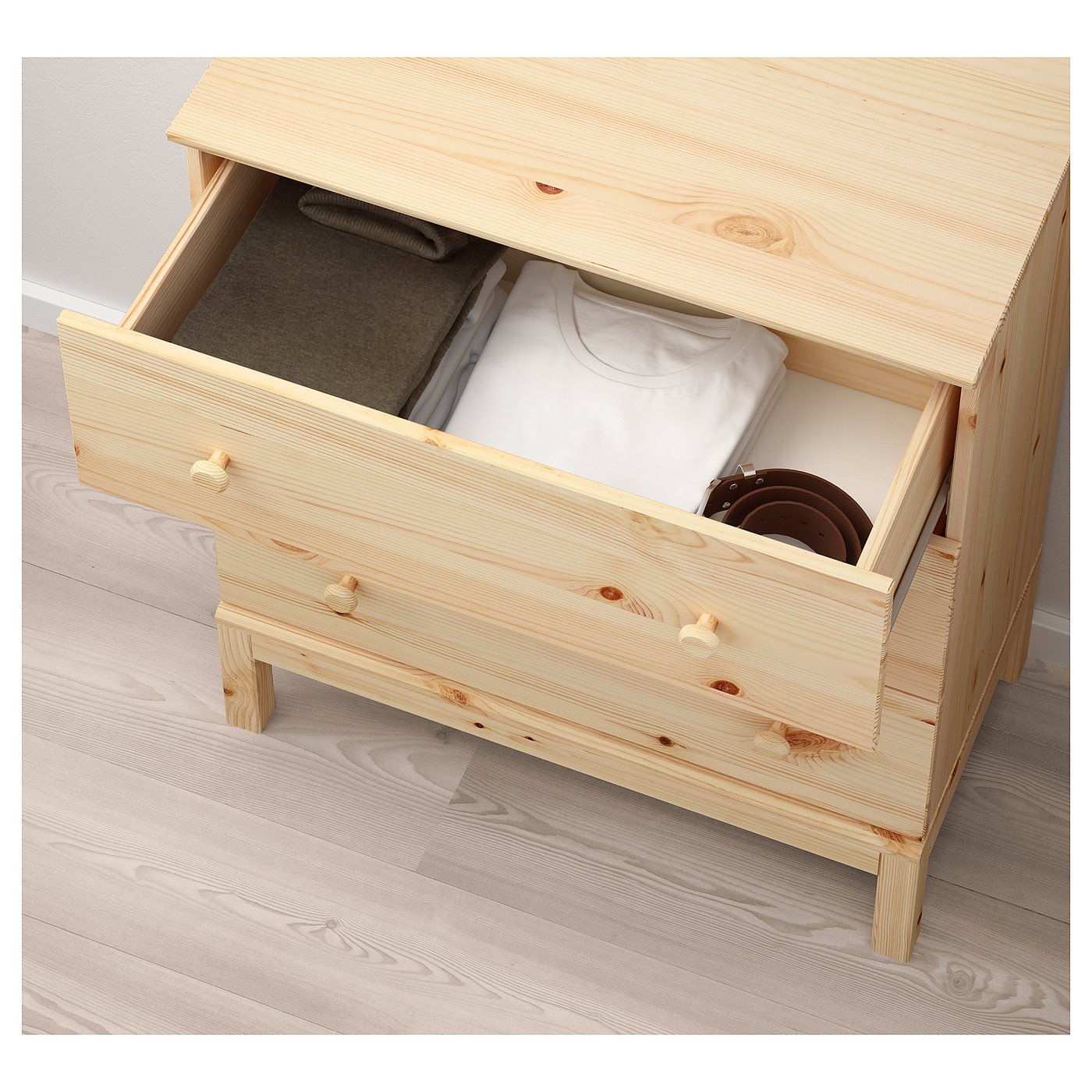 TARVA 3-drawer dresser, pine, 297/8x361/4