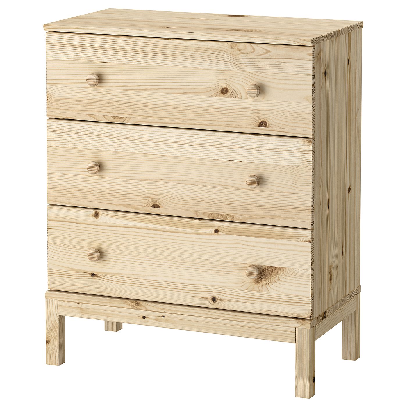 TARVA 3-drawer dresser, pine, 297/8x361/4