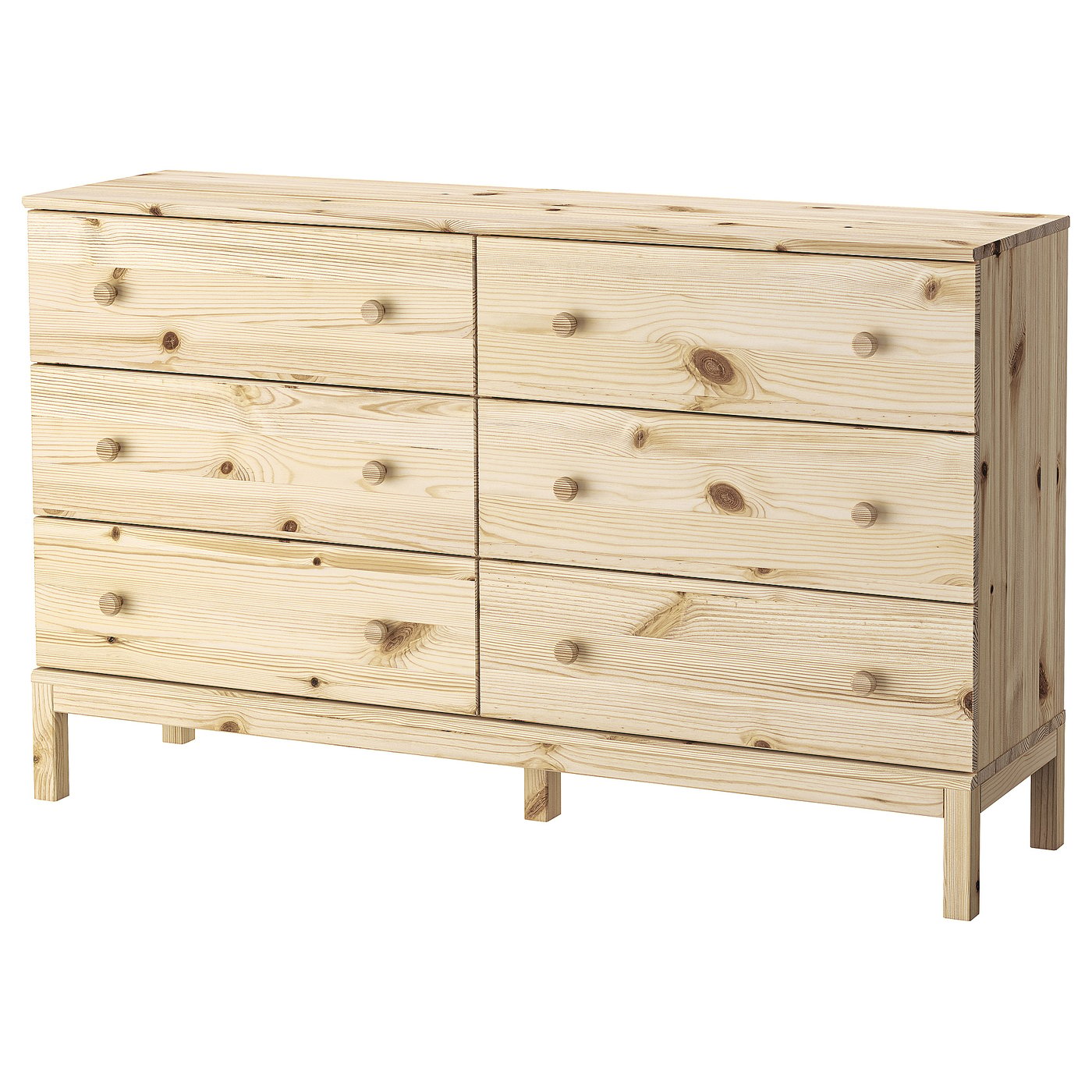 TARVA 6-drawer dresser, pine, 591/2x361/4