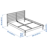 TARVA Bed frame, pine/Luröy, King