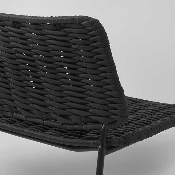 TEGELÖN 4-seat conversation set, outdoor, dark gray/black