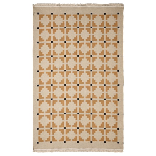 TELEGRAFLINJE Rug, flatwoven, yellow-beige, 5 ' 7 "x7 ' 10 "