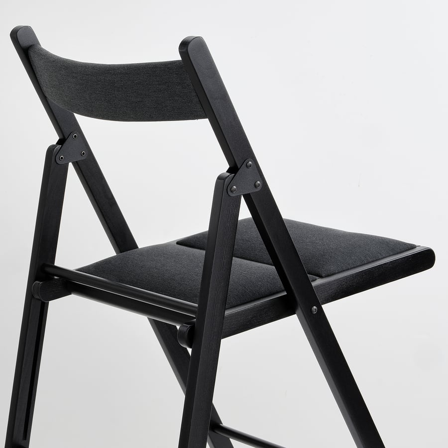 TERJE Folding chair, black/Knisa dark gray IKEA
