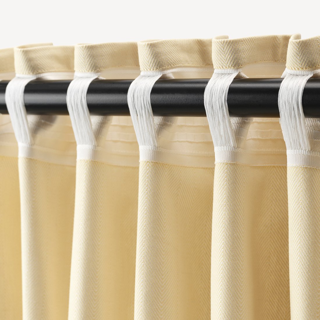 TIBAST Curtains, 1 pair, yellow, 57x98" IKEA