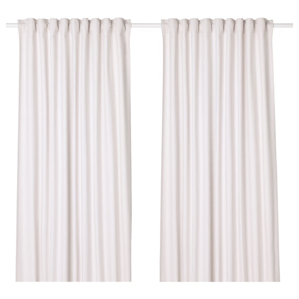 Tibast Curtains 1 Pair Beige Ikea