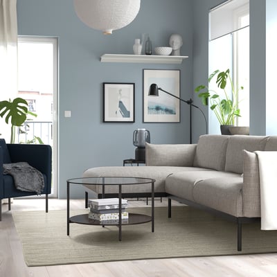 TIDTABELL Rug, flatwoven, gray, 7 ' 10 "x9 ' 10 "