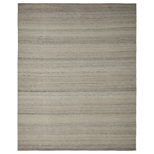 TIDTABELL grey melange wool rug, rectangular, cotton & wool.