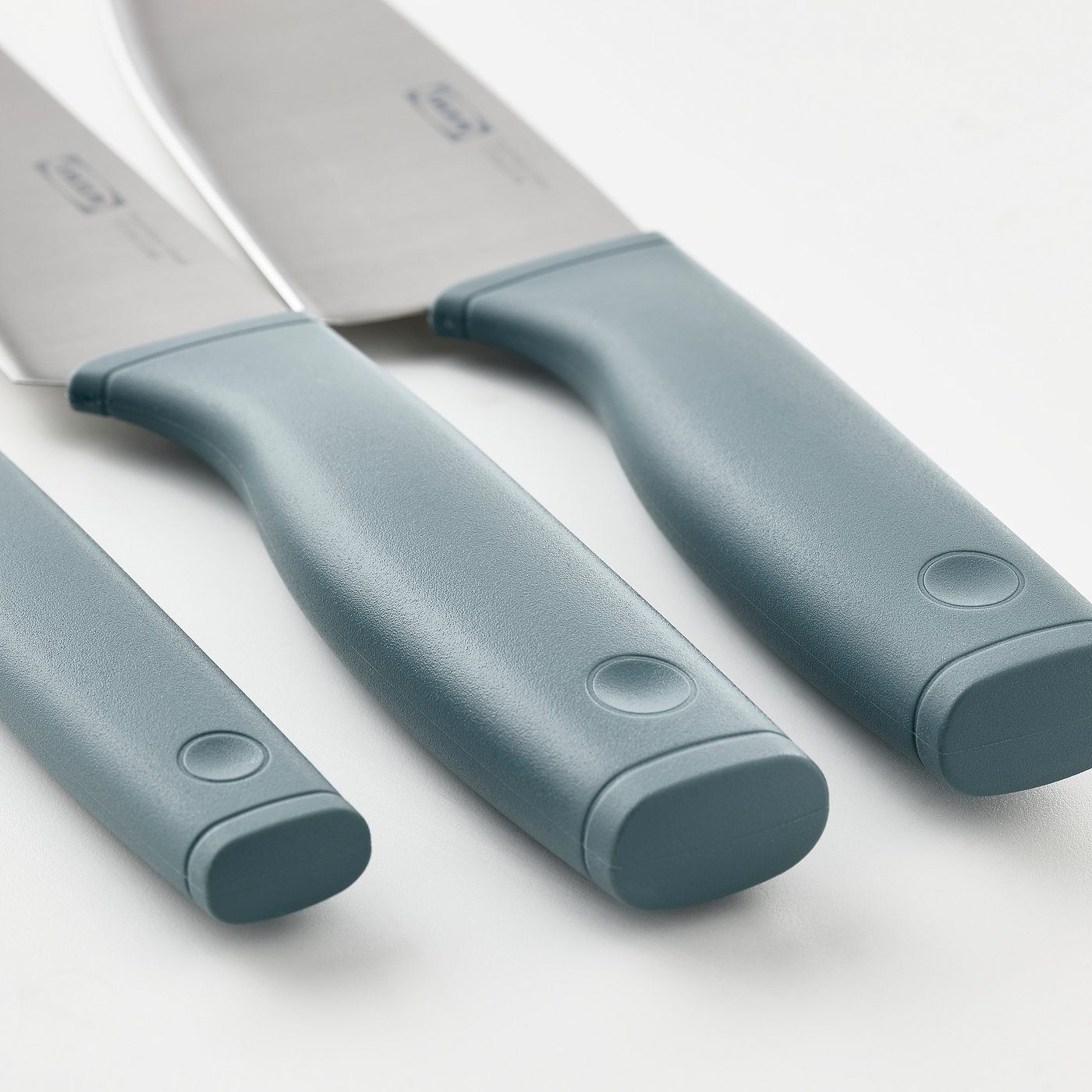 3-piece knife set, gray-turquoise 5