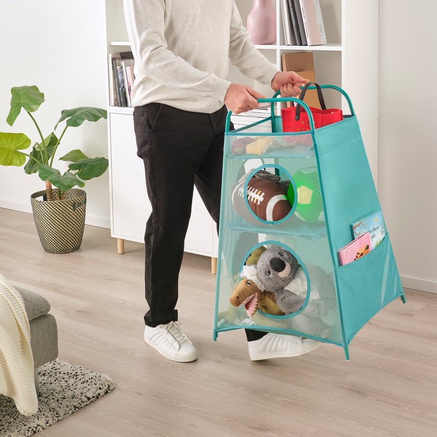TIGERFINK storage with compartments, turquoise IKEA