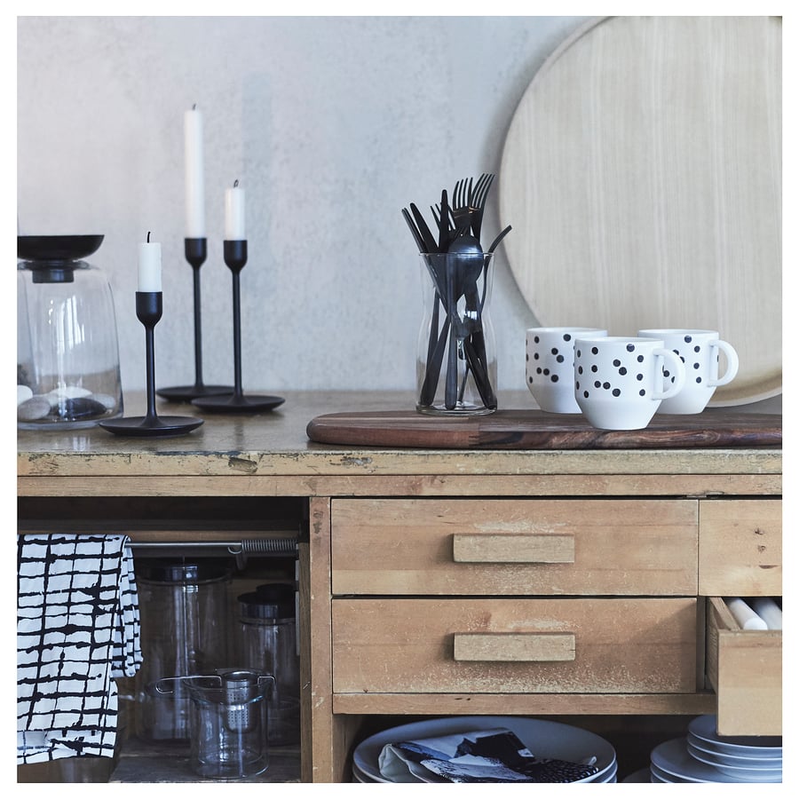 TILLAGD 20piece flatware set, black IKEA