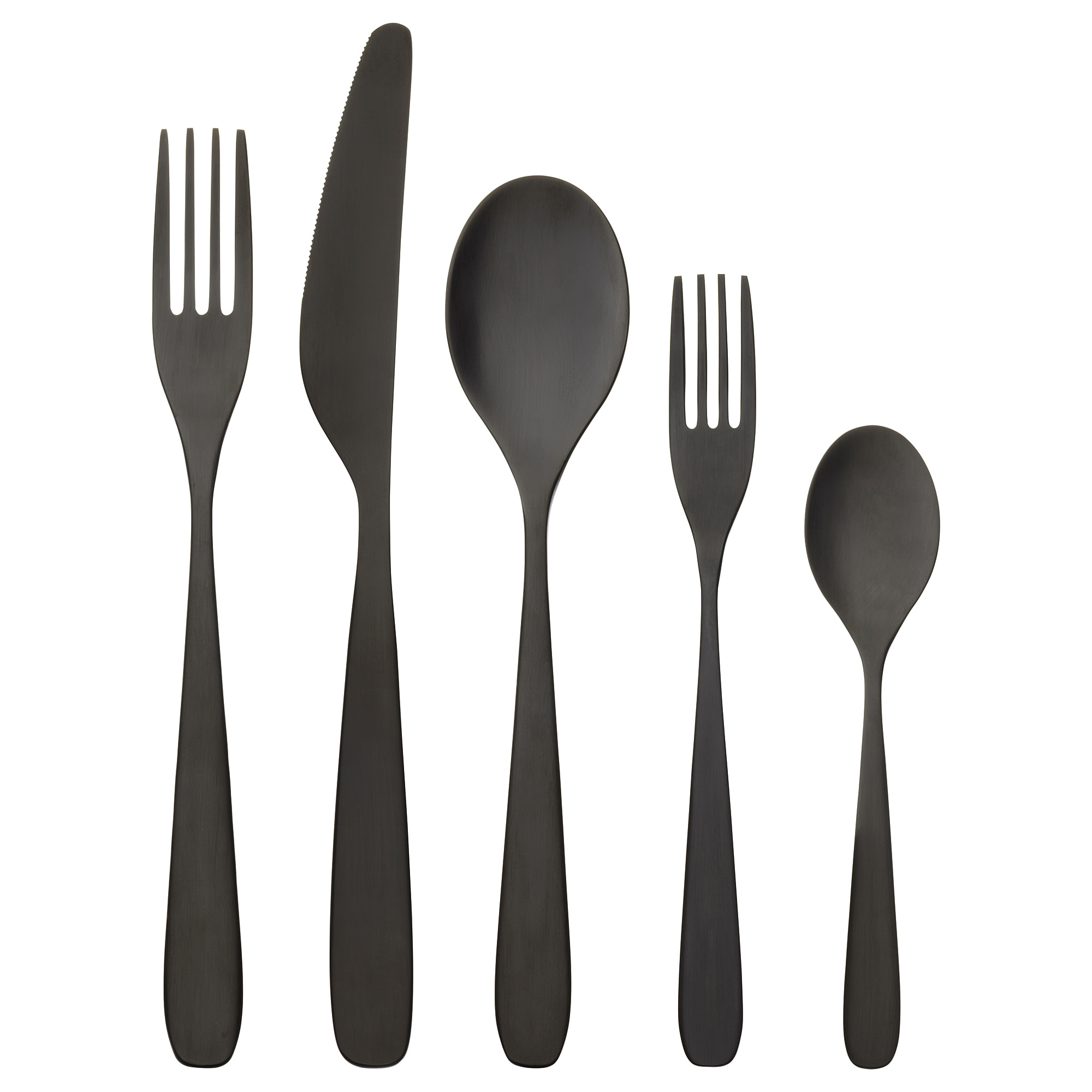 TILLAGD 20-piece flatware set, black