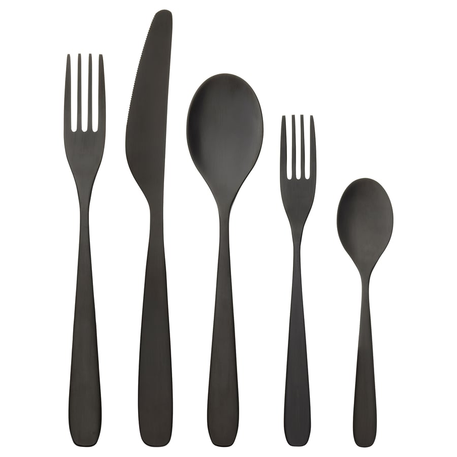 TILLAGD 20piece flatware set, black IKEA