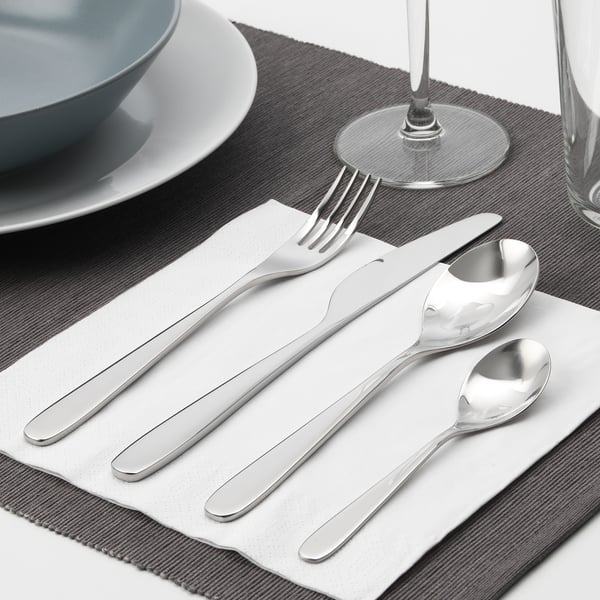 TILLAGD 20-piece flatware set, stainless steel