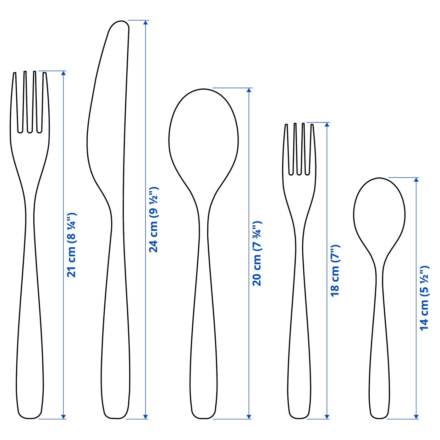 20-piece flatware set, stainless steel 5