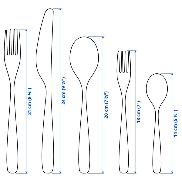 TILLAGD 20-piece flatware set, stainless steel