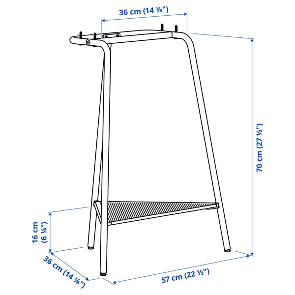 TILLSLAG Trestle, white metal