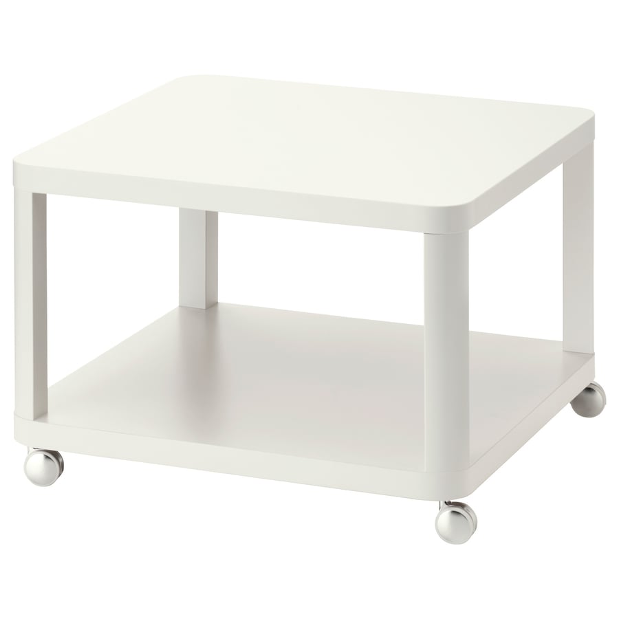 TINGBY Side table on casters, white, 25 1/4x25 1/4" IKEA