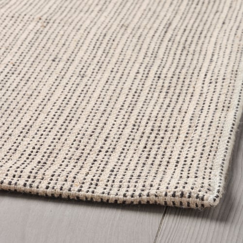 TIPHEDE rug, flatwoven, natural/black, 3'11"x5'11" IKEA