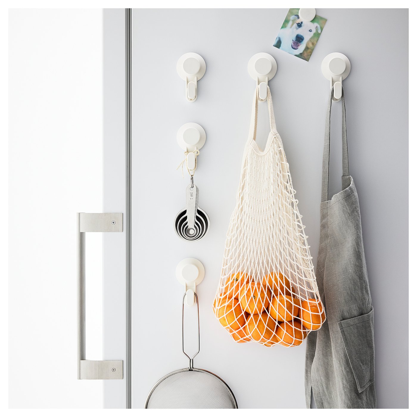 Hook with suction cup, white 3