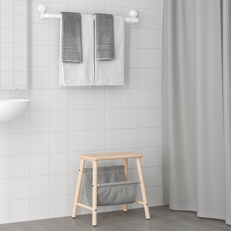 TISKEN Towel rack with suction cup, white - IKEA