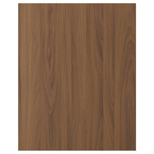 TISTORP walnut-colored wooden panel, smooth texture, vertical grain pattern.