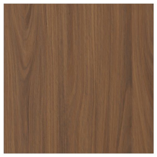 TISTORP walnut-effect wood veneer panel, dark brown, rectangular, smooth texture.