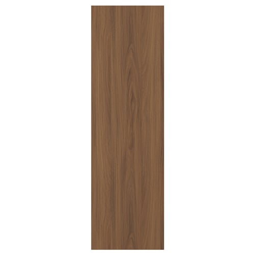 A TISTORP door front in walnut colour with a smooth, wooden finish and simple design.