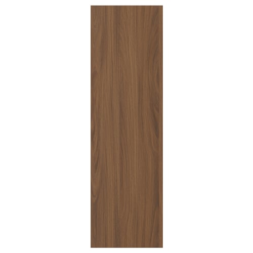 A TISTORP walnut-colored wooden door. It is rectangular with a smooth finish. The door has a wooden texture and a classic, modern design.