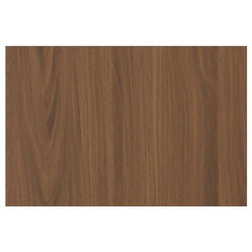 TISTORP walnut-brown door & drawer fronts. Particleboard with plastic edging, smooth grain pattern.