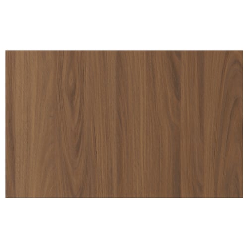 TISTORP walnut finish wooden panel, smooth with grain pattern, brown, rectangular, modern design.