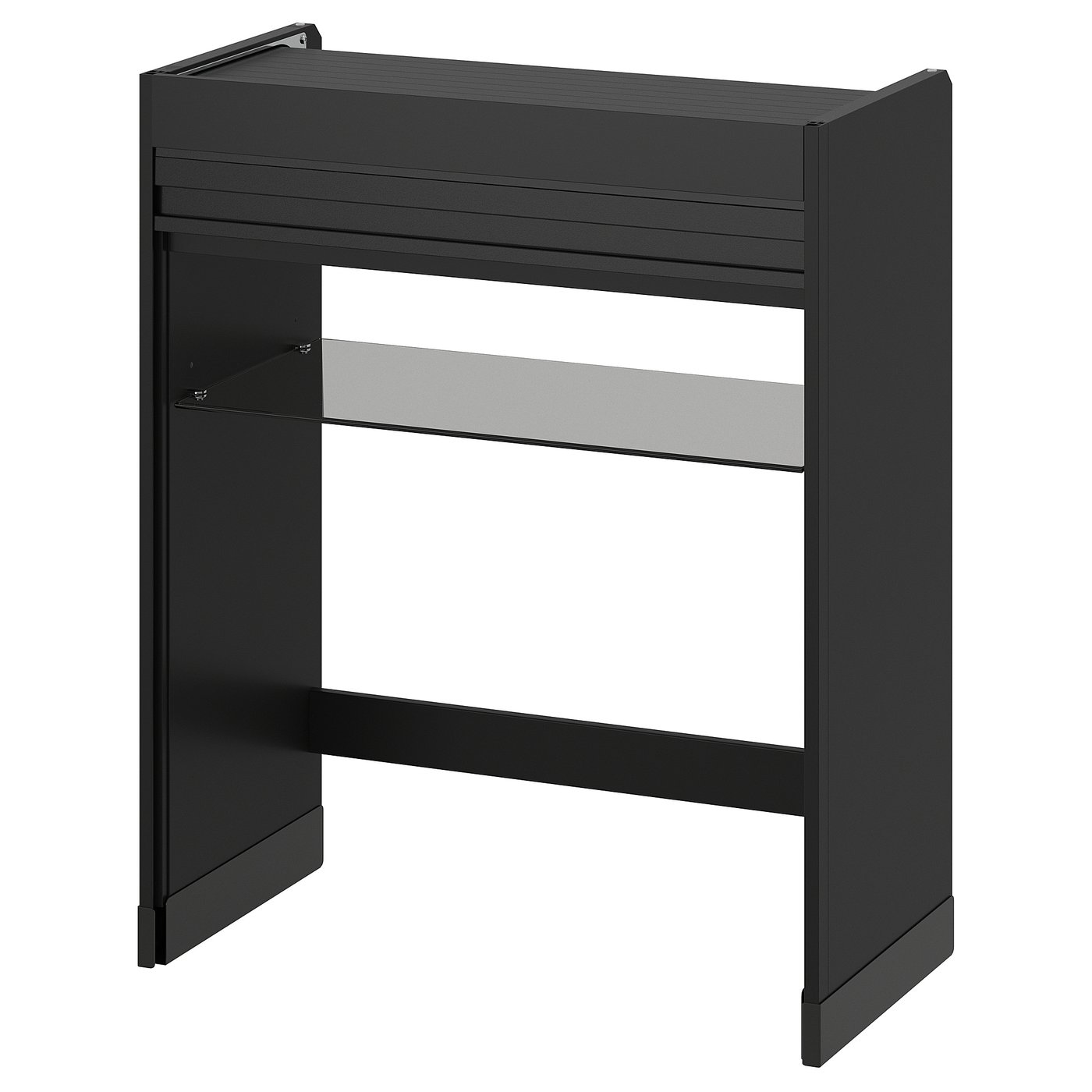 Roll-front cabinet, black 2