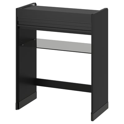 TITTEBO Roll-front cabinet, black, 24 "