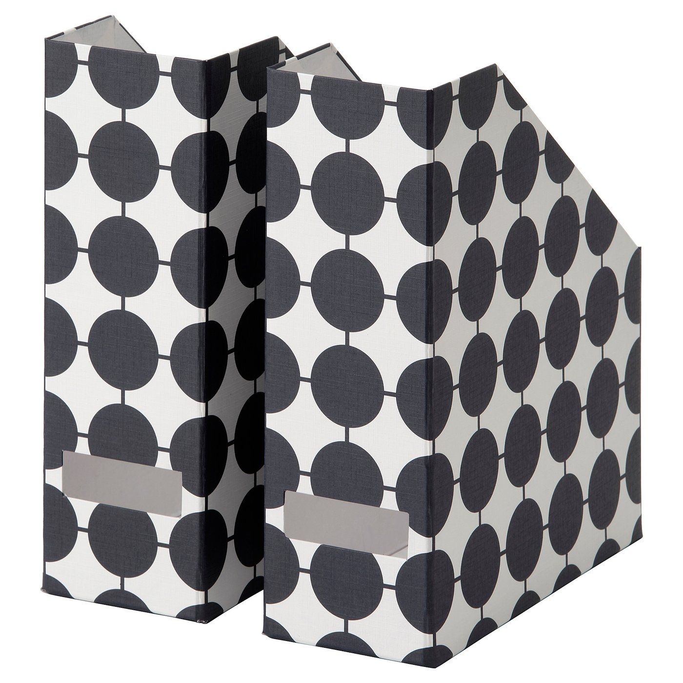 TJENA magazine file, white black/dotted - IKEA