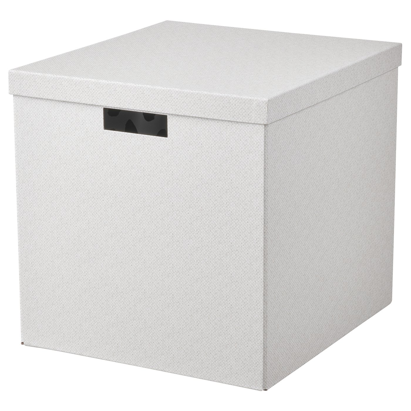 TJENA Storage box with lid, white/beige, 12 ½x13 ¾x12 ½" IKEA