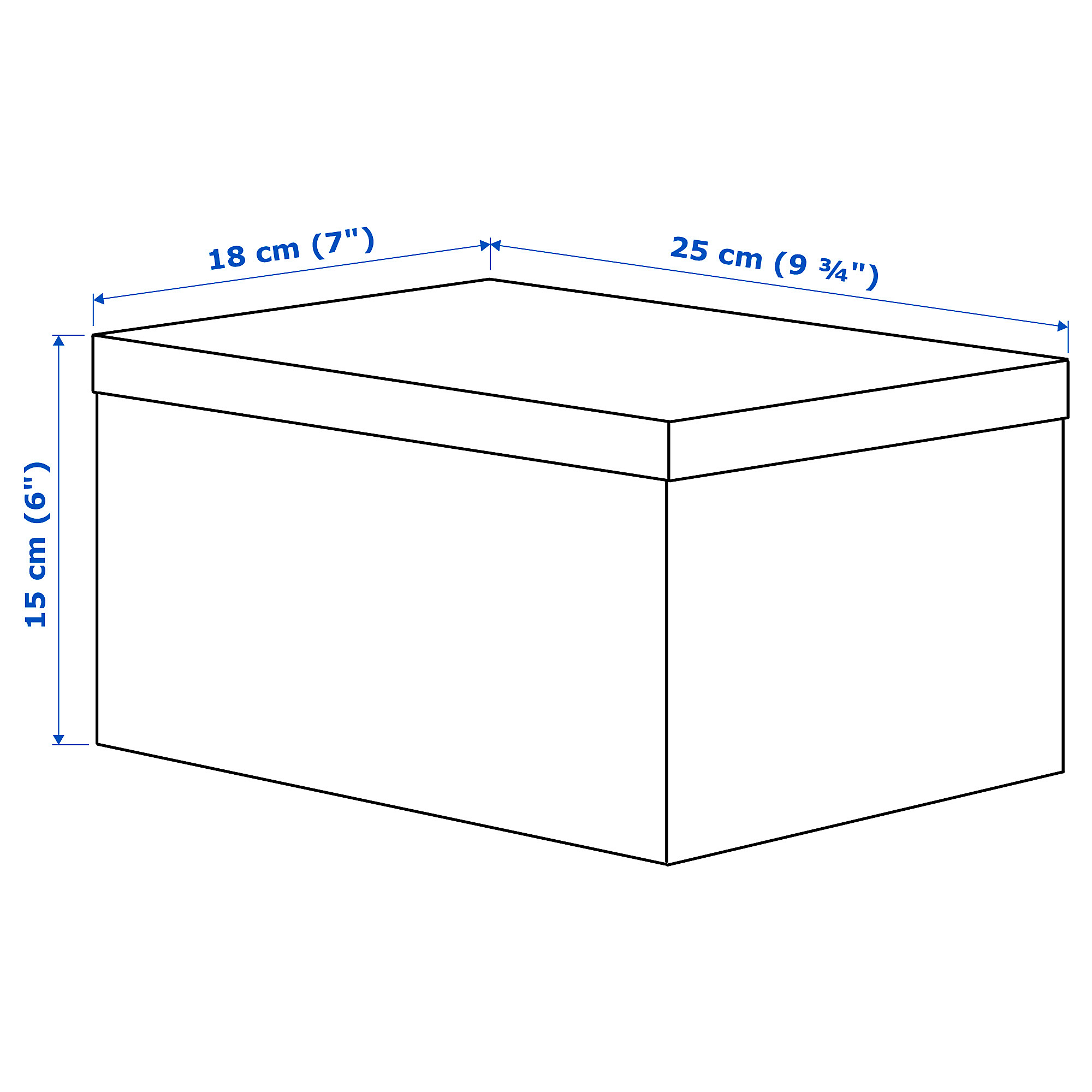 TJENA Storage box with lid, white, 7x9 ¾x6" IKEA