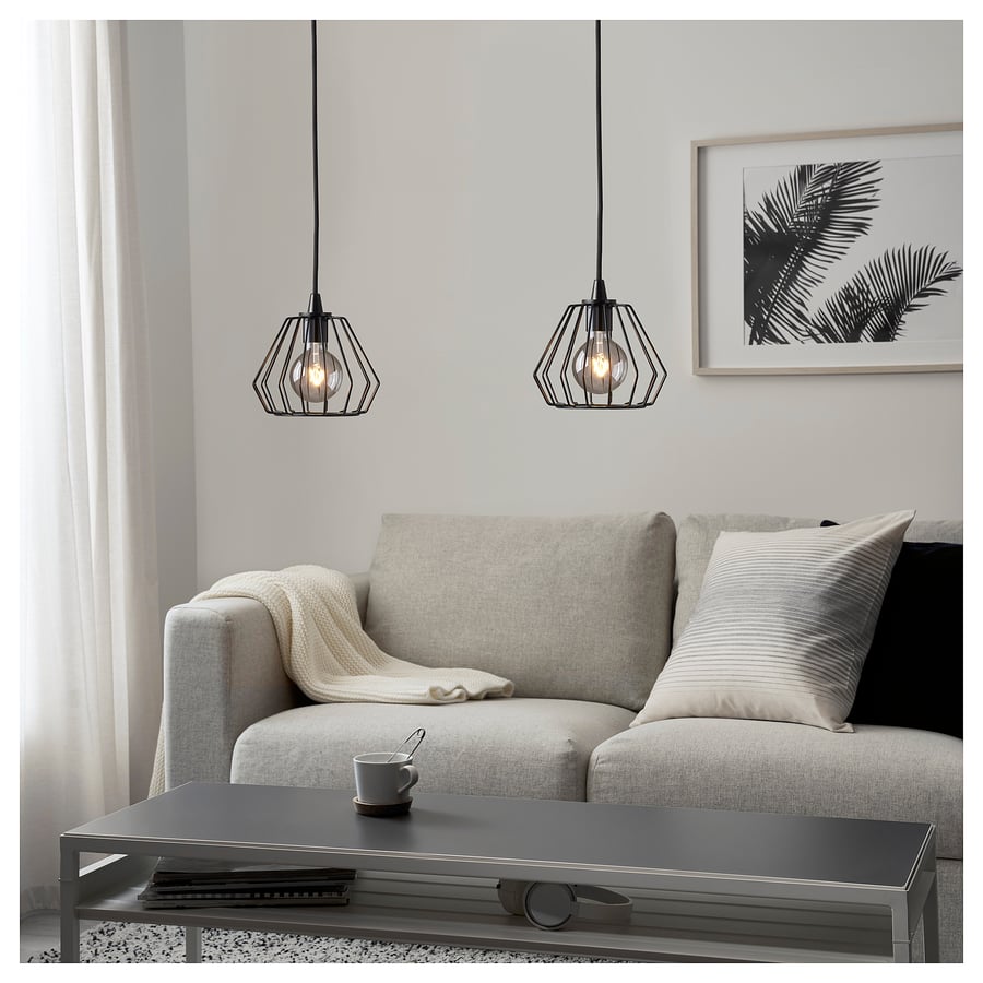 TJUGOTRE Pendant lamp shade, black, 63/4" IKEA