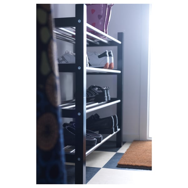 TJUSIG Shoe rack, black, 31 1/8" IKEA