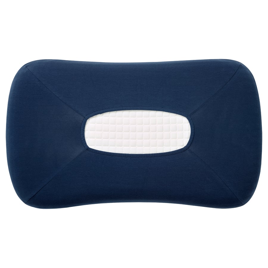 TÖCKENFLY pillowcase for ergonomic pillow, dark blue, 11x17" IKEA