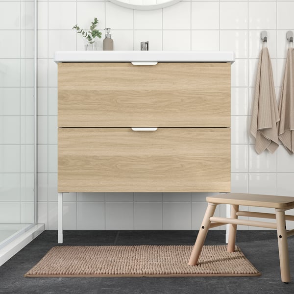 TOFTBO Bath mat, beige, 20x31 "