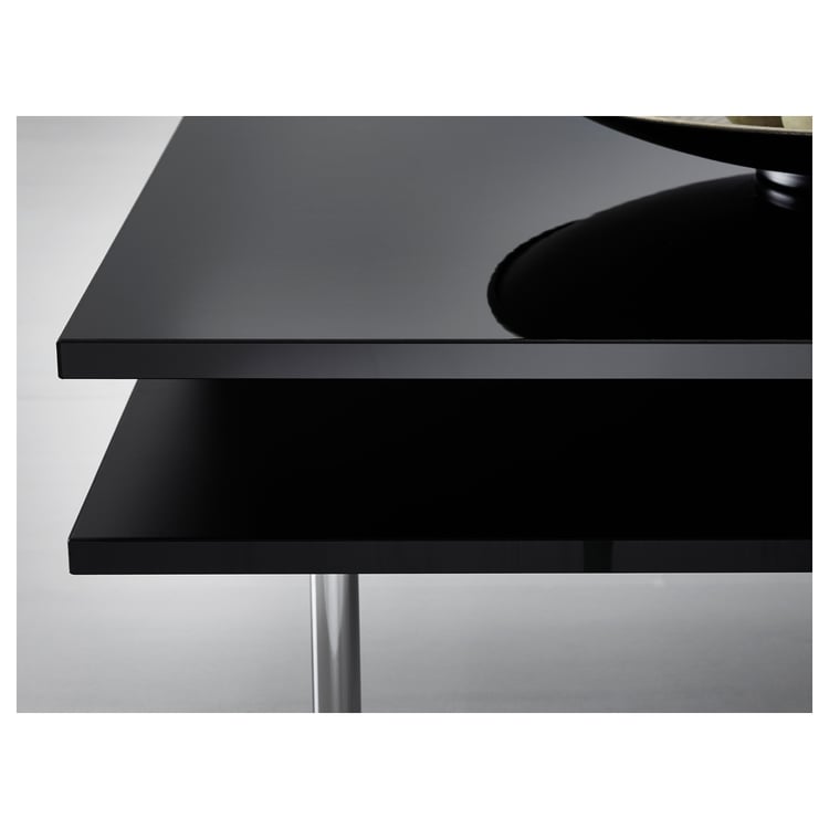 TOFTERYD Coffee table, high gloss black, 37 3/8x37 3/8" IKEA