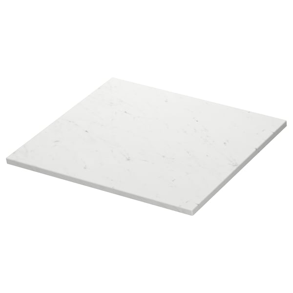 TOLKEN Countertop, white marble effect/foliated board, 25x21 1/2 "